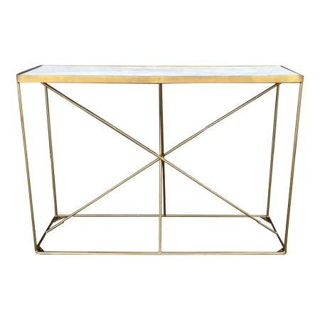 Gold Geometric Console Table