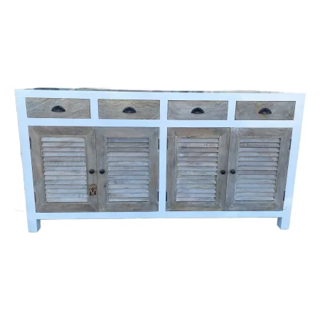 Coastal Beach House Shutter Door Media Credenza