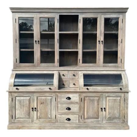 Driftwood Finish Kitchen Pantry Hutch
