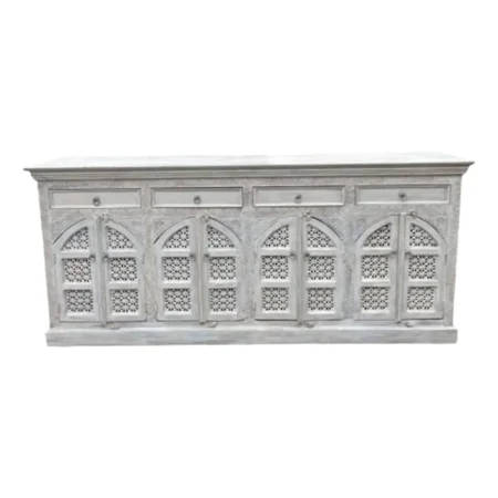 Whitewashed Gothic Credenza