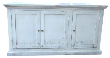 Rustic White Kitchen Island