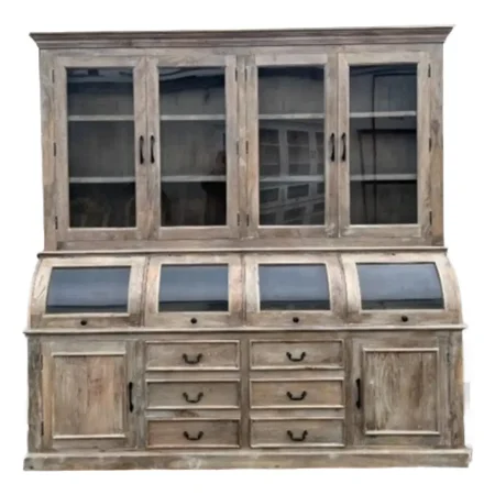 Driftwood Coastal Kitchen Pantry Hutch