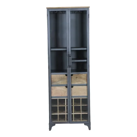 Urban Industrial Black Iron Liquor Cabinet