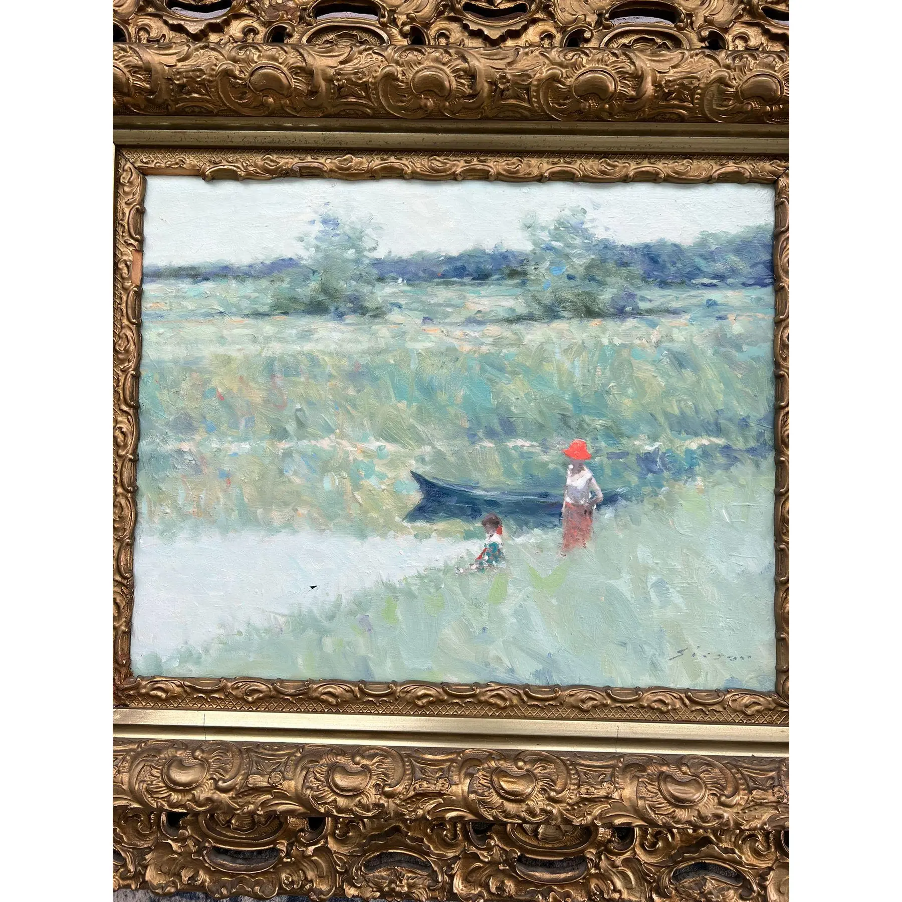 1960s Andre Gisson Original Oil Painting, Framed - Image 2