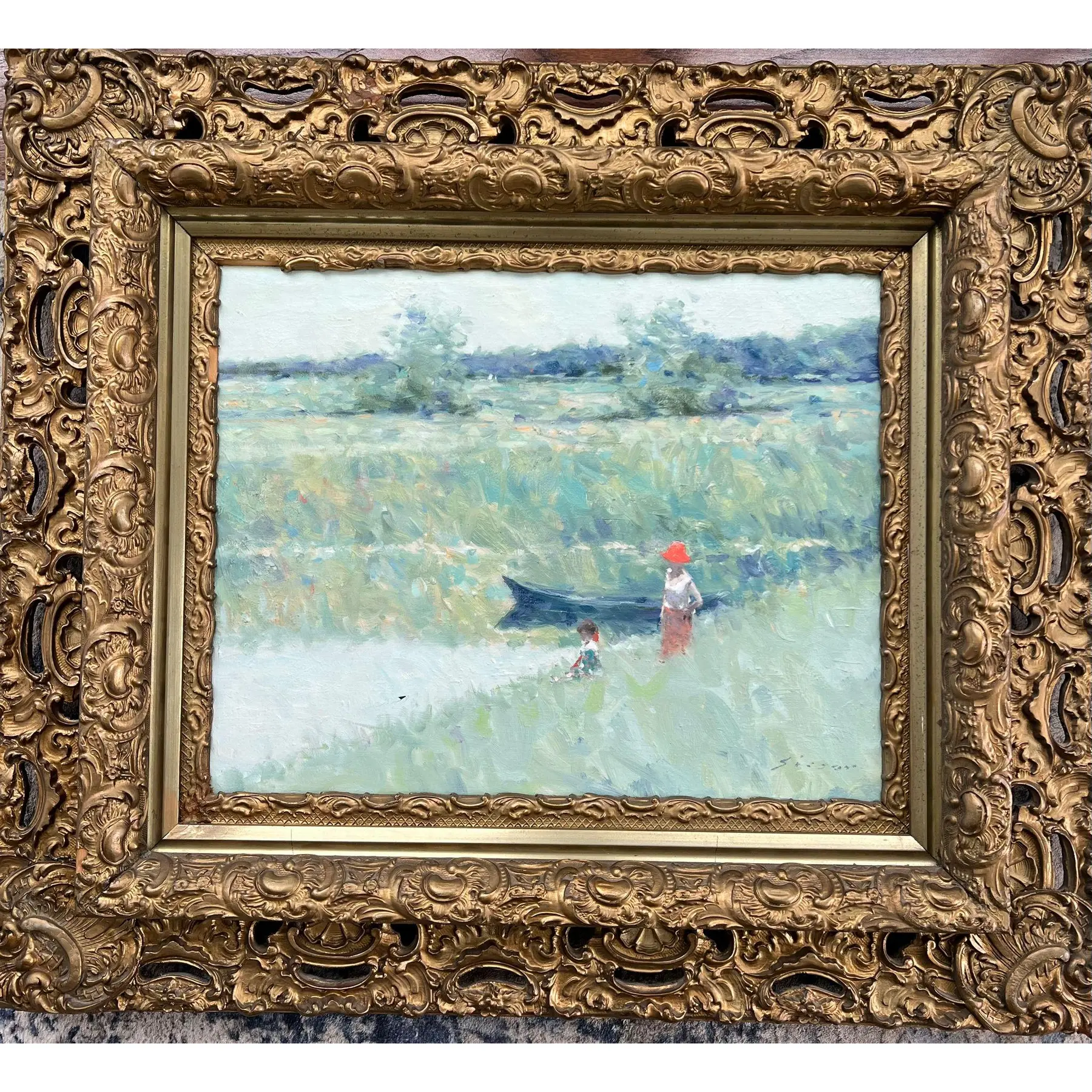 1960s Andre Gisson Original Oil Painting, Framed