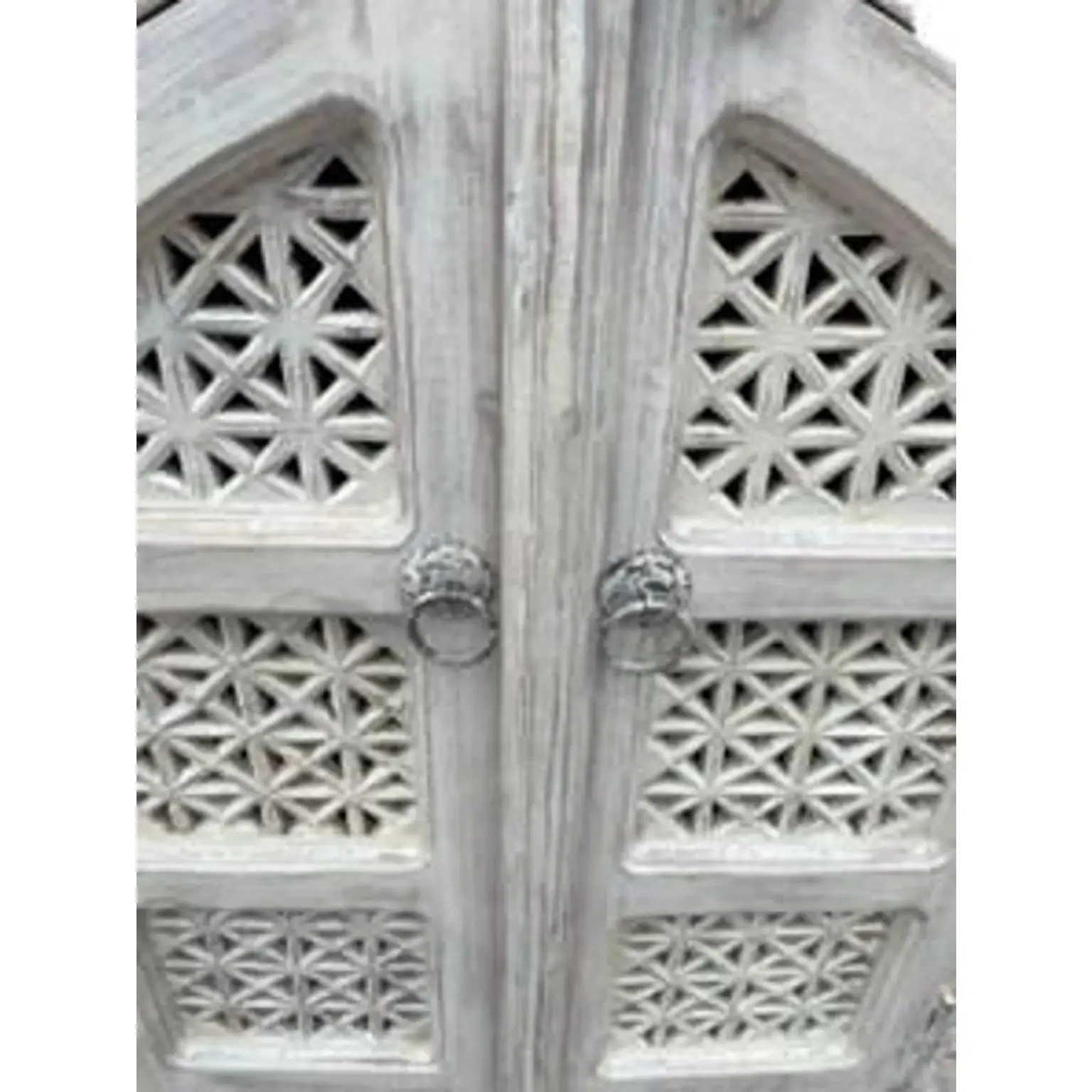 Whitewashed Gothic Credenza - Image 4