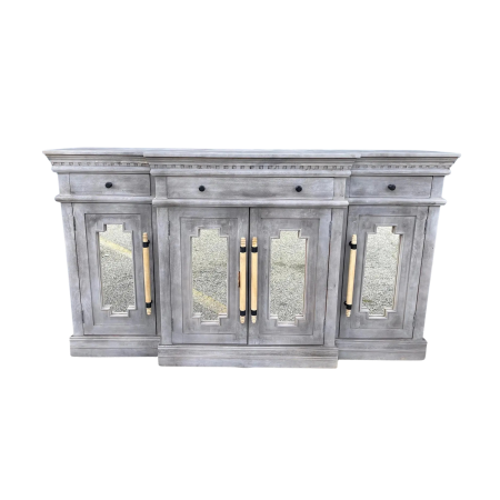 Coastal Mirror Door Credenza