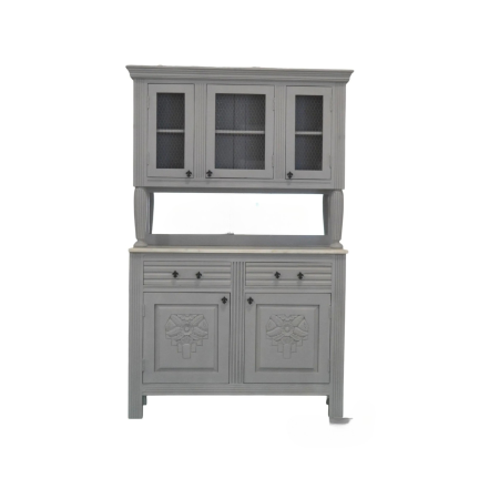 Vintage Gray Mirrored Buffet