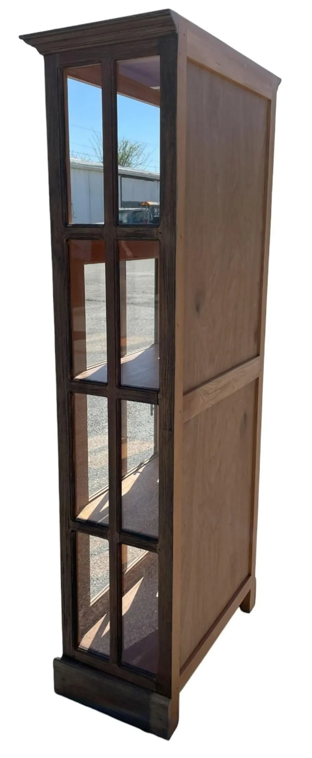 Rustic Wood 4 Shelf Bookcase - Image 3