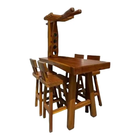 Indoor/Outdoor Teak Pub Table Set