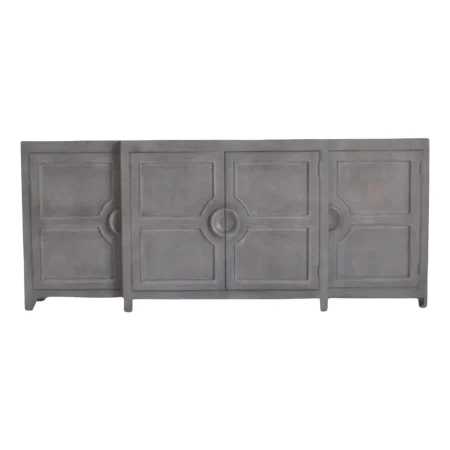 Mid Century Modern 6-Door Gray Buffet