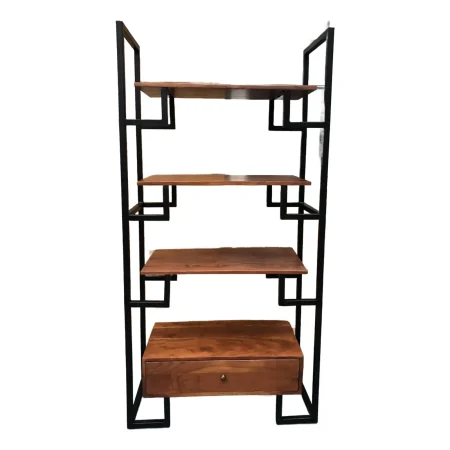 Modern Industrial Iron Bookcase