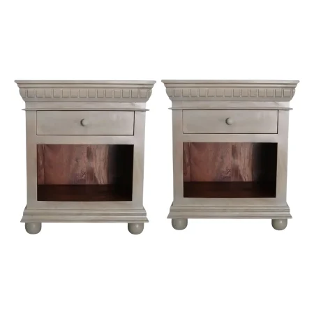 Pair of French Country Open Shelf Nightstands