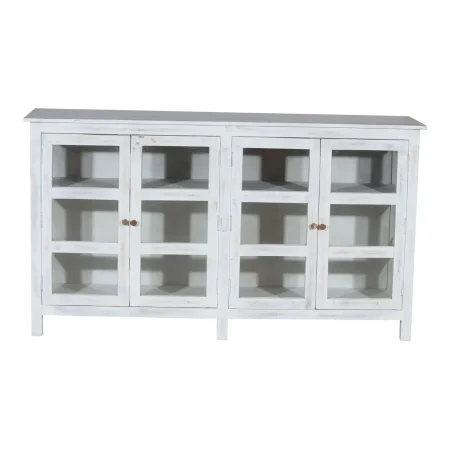 Shabby Chic White Retail Store Display Cabinet