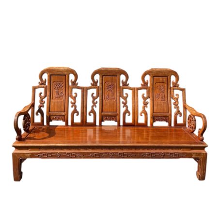 Asian Teak & Rosewood Antique Sofa Bench