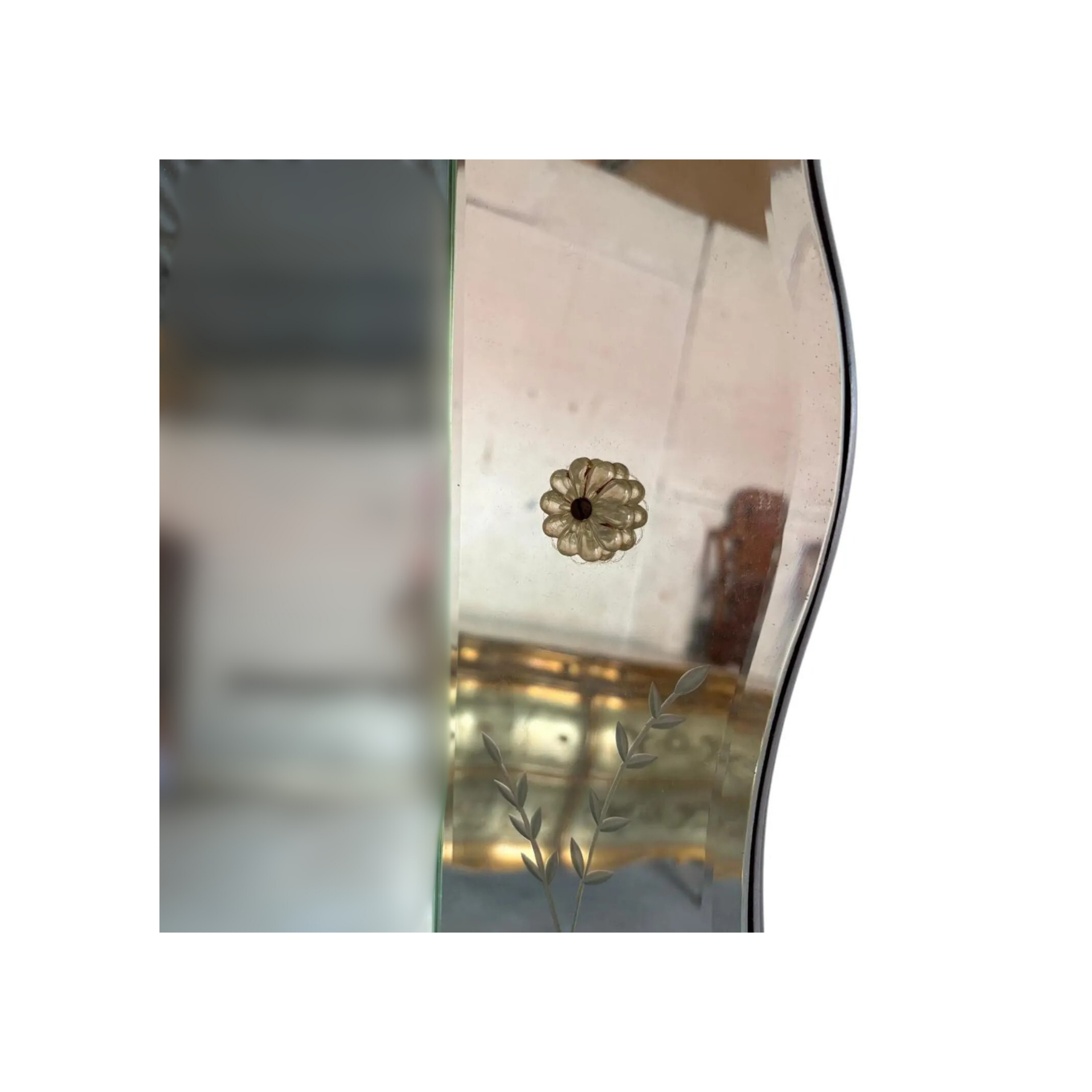 1950's Oversized Art Deco Venetian Style Mirror - Image 4