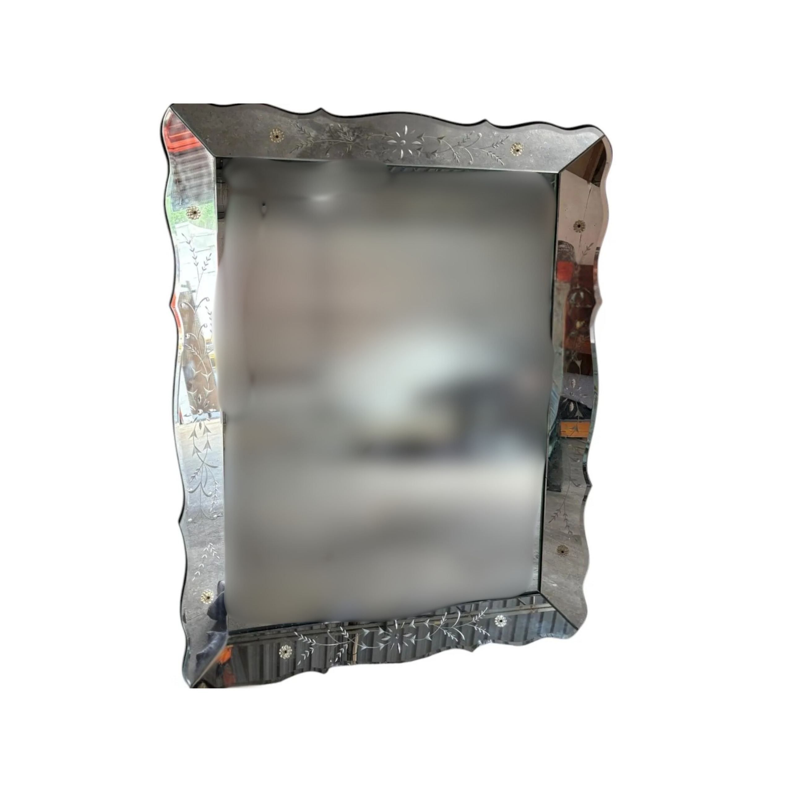 1950's Oversized Art Deco Venetian Style Mirror - Image 2