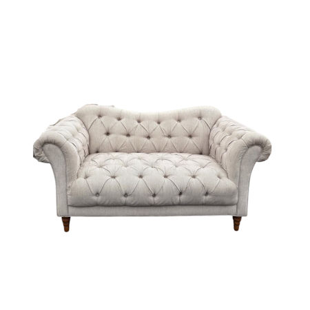 Tufted Grey Settee