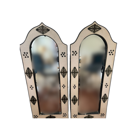 Pair of Tall Vintage Handcrafted Mirrors