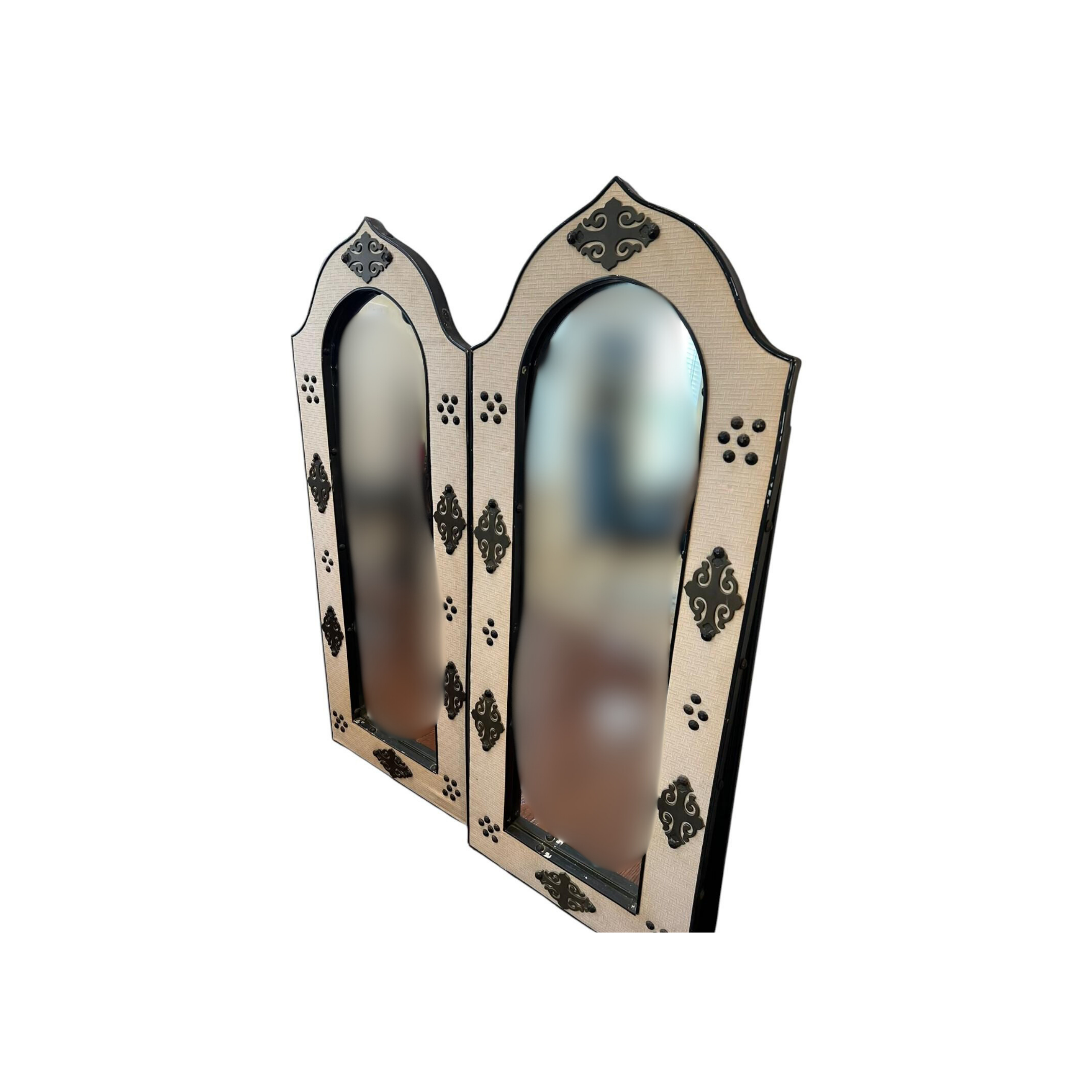 Pair of Tall Vintage Handcrafted Mirrors - Image 2