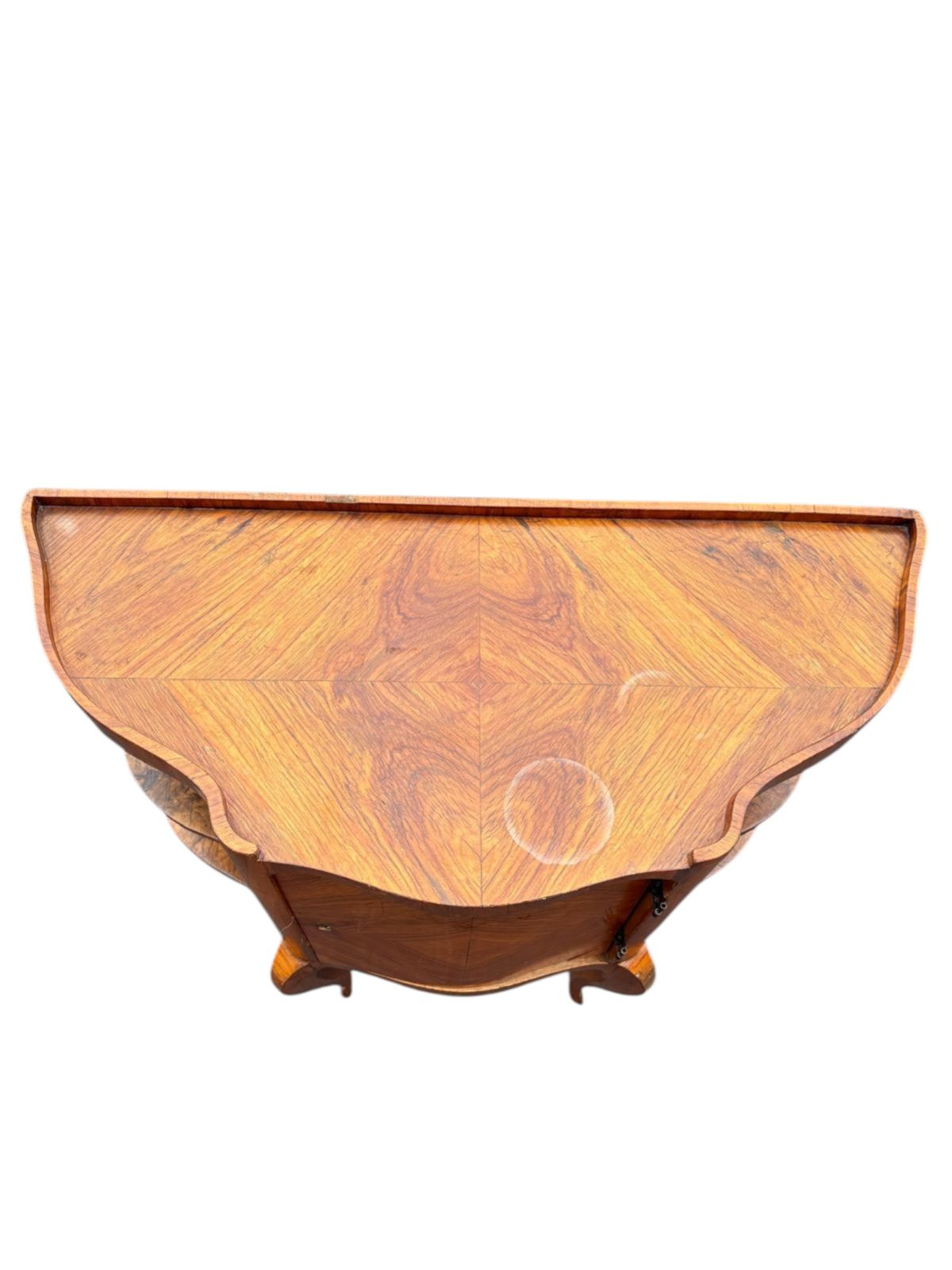 Solid Walnut Pie Shape Accent Table - Image 4