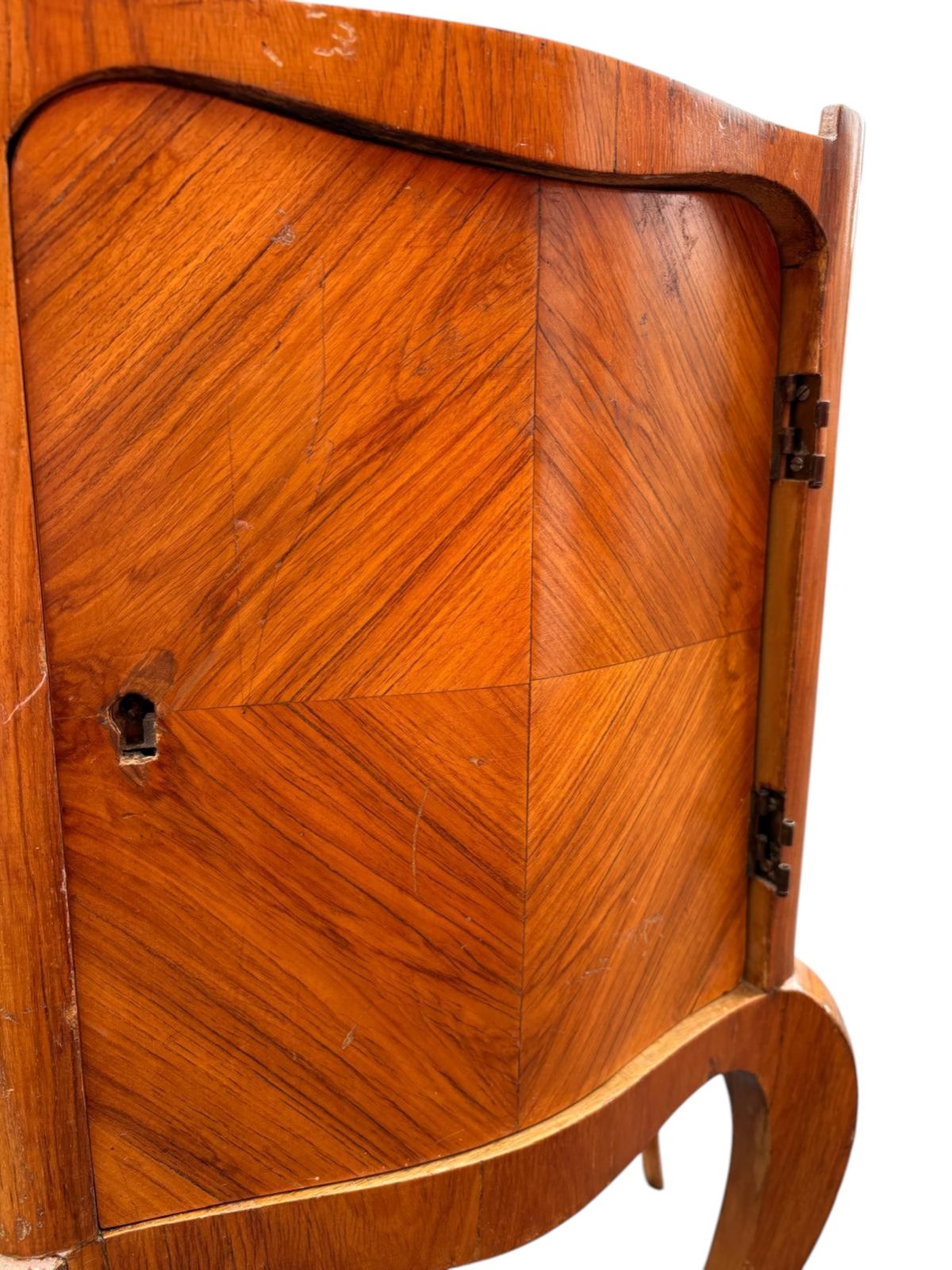 Solid Walnut Pie Shape Accent Table - Image 5