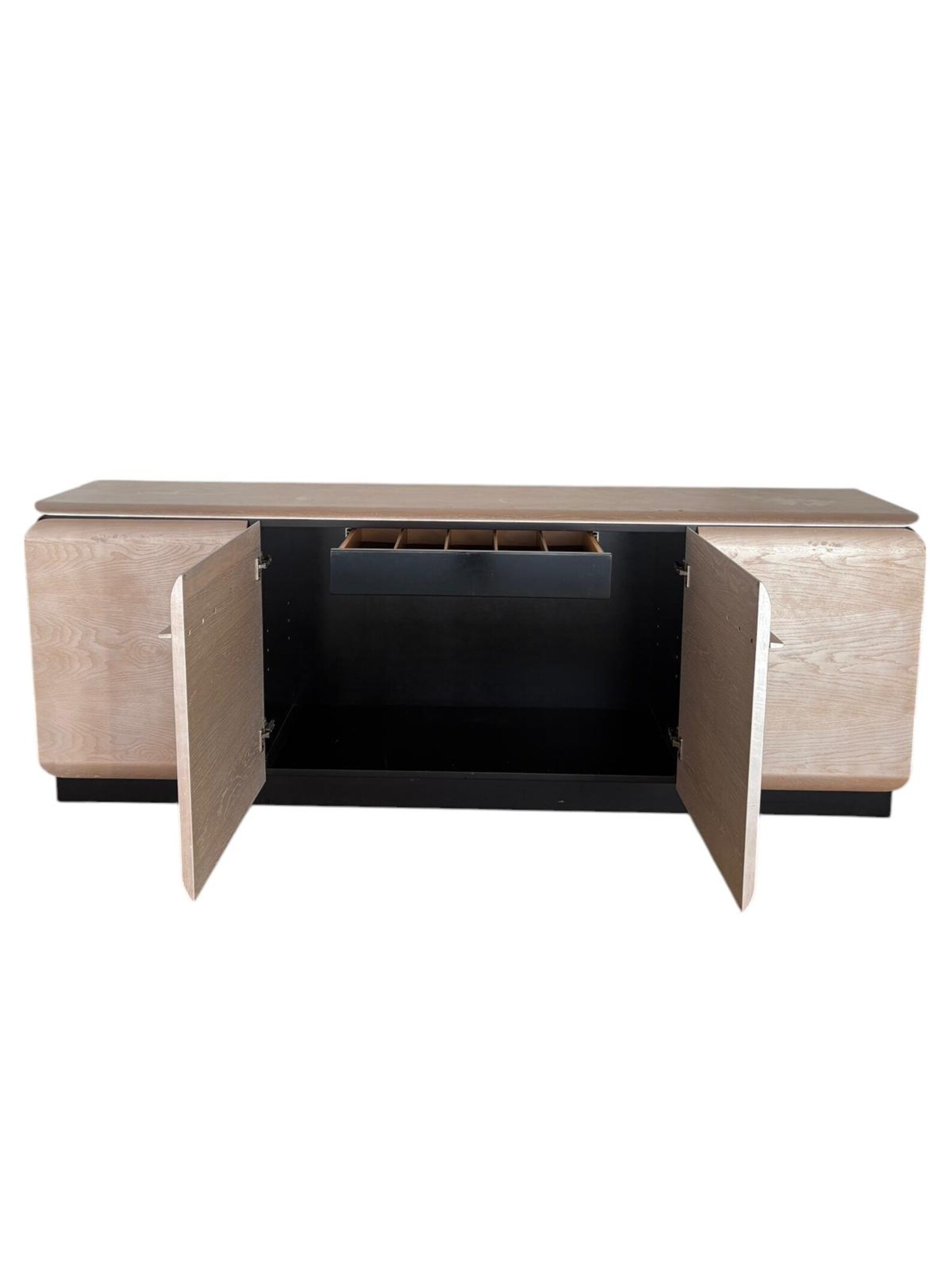 Contemporary Bleached Oak Credenza - Image 3