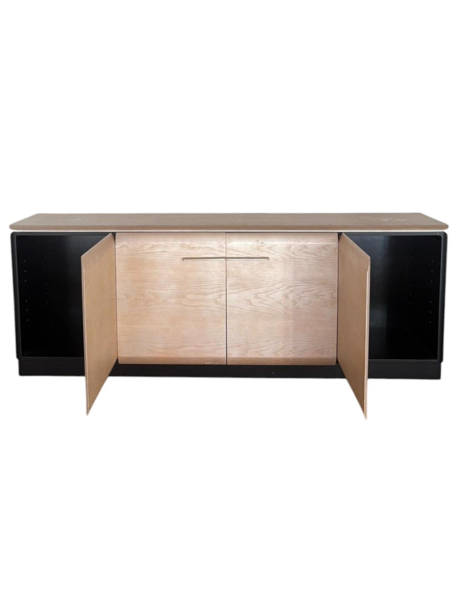 Contemporary Bleached Oak Credenza - Image 2