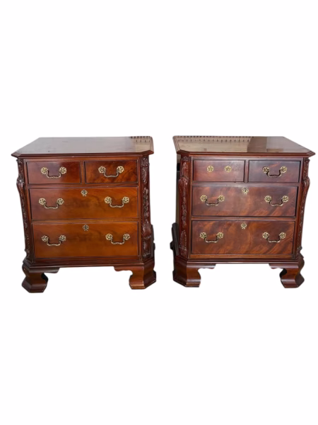 Set of 2 French Mahogany Nightstands
