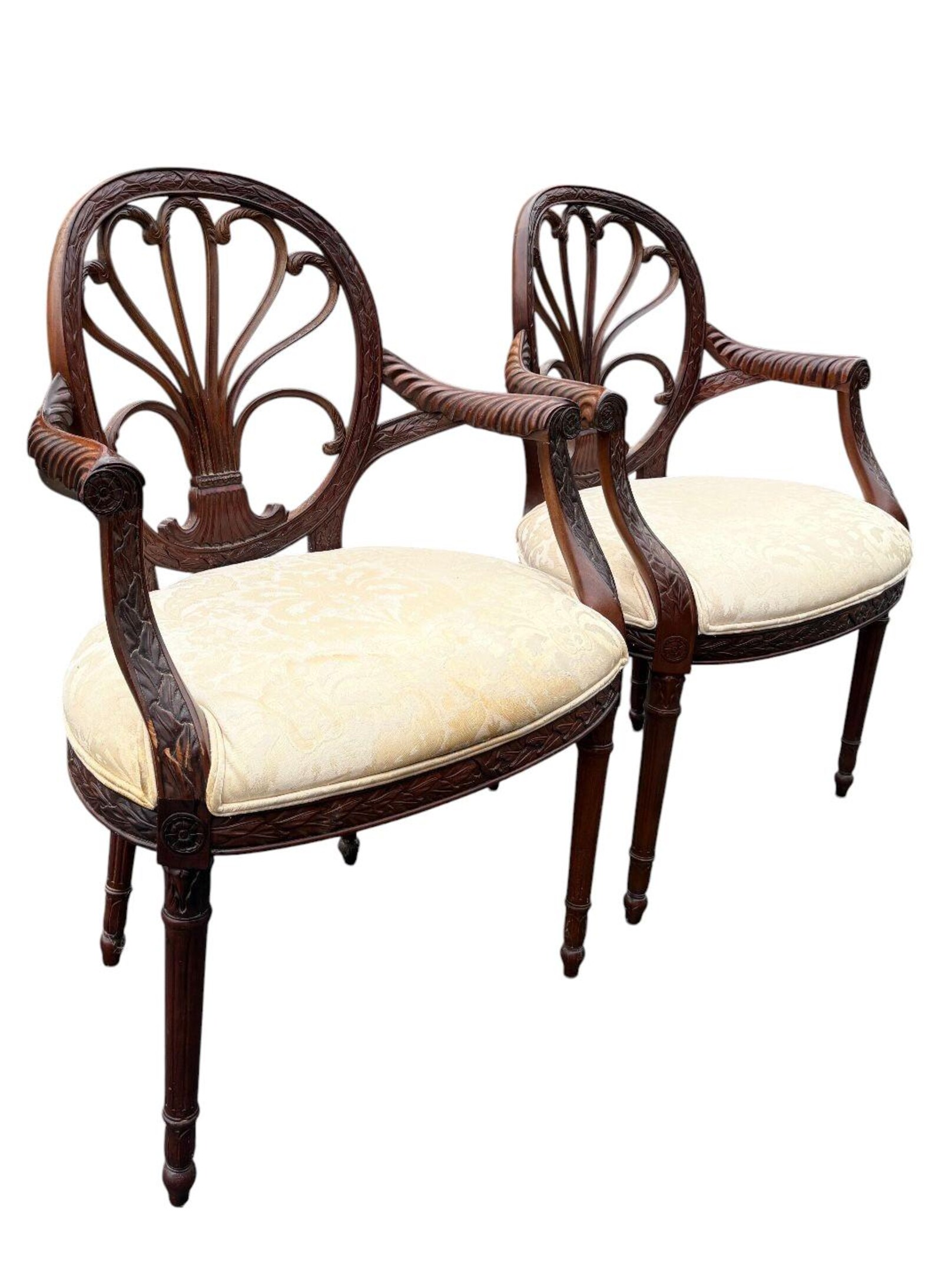 Pair of Georgian Adams Style Armchairs - Image 3
