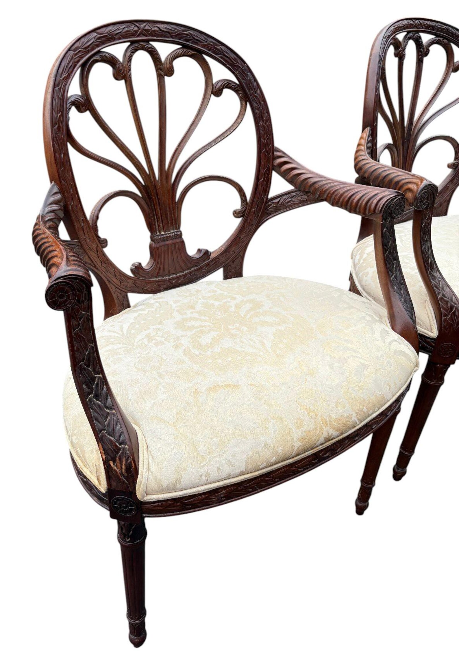 Pair of Georgian Adams Style Armchairs - Image 5