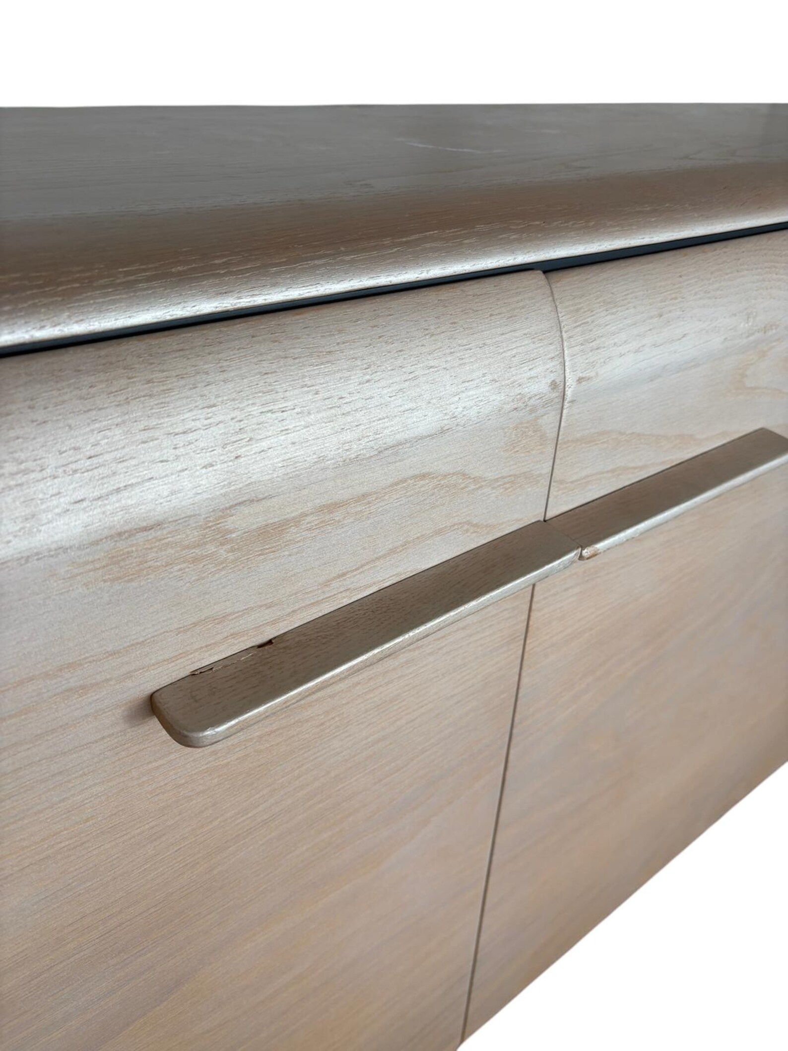 Contemporary Bleached Oak Credenza - Image 6