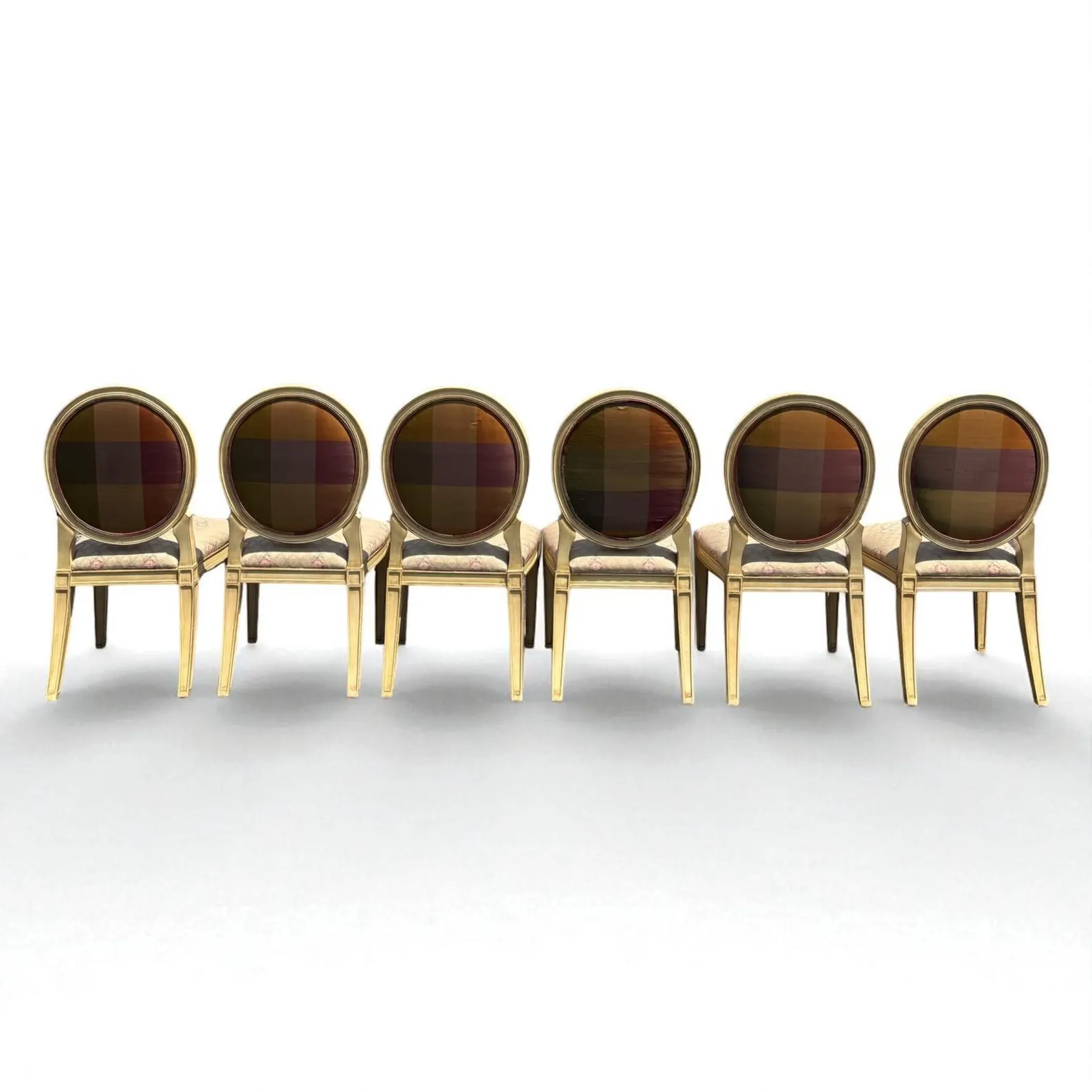 Set of Six Louis XVI Style Oval-Back Dining Chairs - Image 7