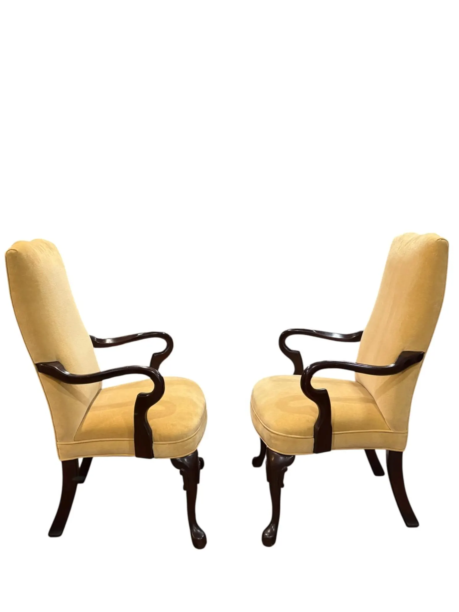 Set of Vintage Queen Anne-Style Armchairs - Image 2